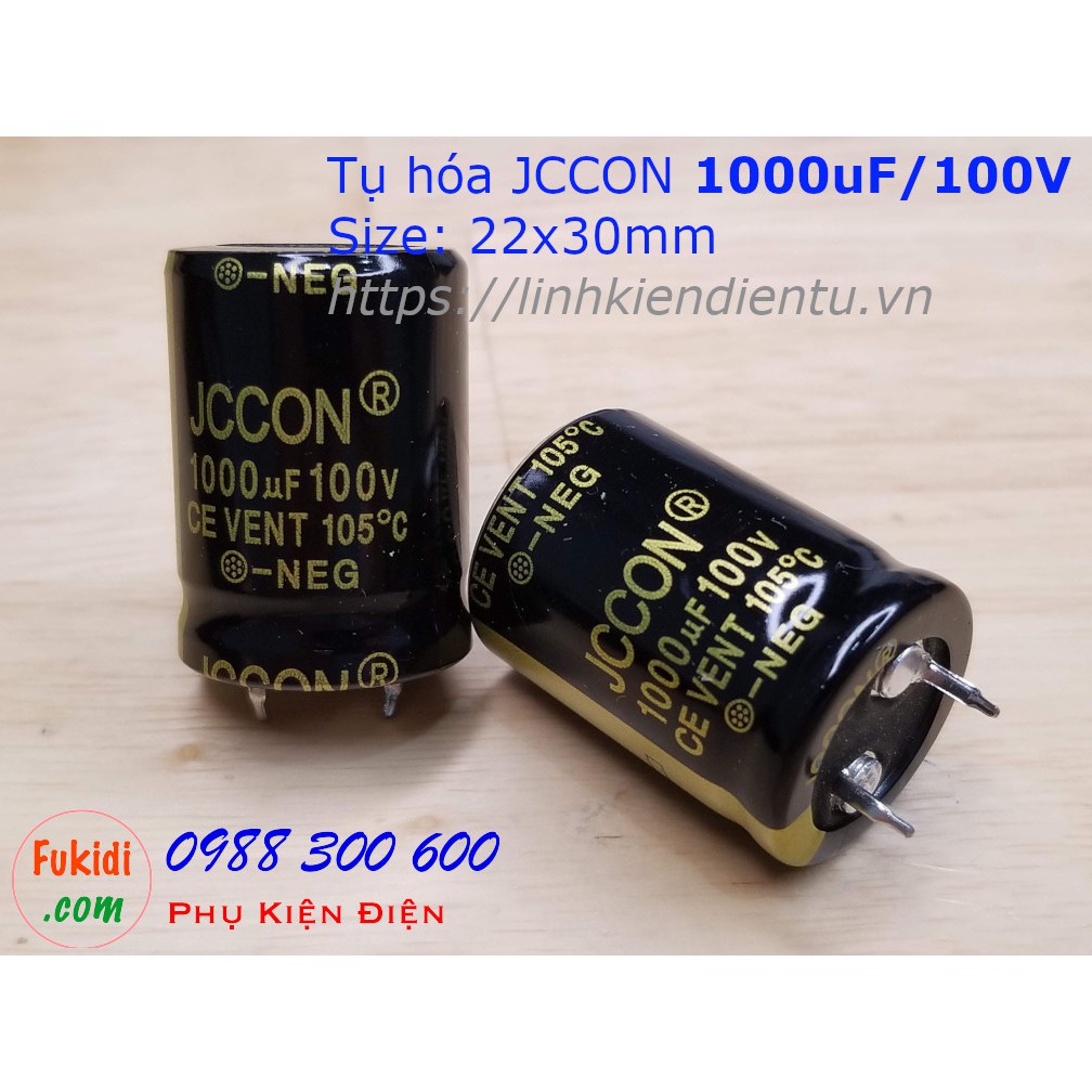 Tụ hóa JCCON 1000uF 100V size 22x30mm | BigBuy360 - bigbuy360.vn