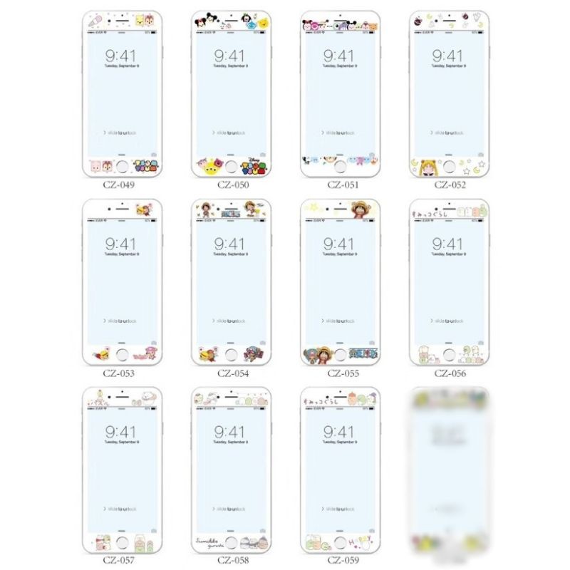 Phù Hợp Miếng Dán Kính Cường Lực Hoạt Hình Xinh Xắn Cho Iphone 7 7p 6 i6s i6p 8 plus i8 se