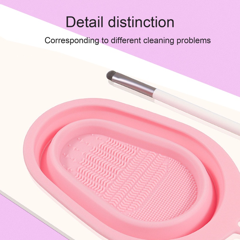 Miếng silicone vệ sinh cọ trang điểm có thể gấp gọn tiện lợi