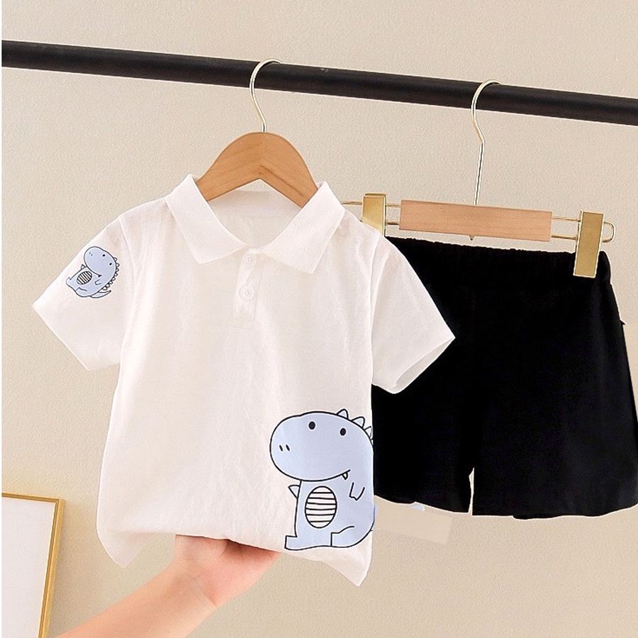 Sét Đồ Trẻ Em, Bộ Quần Áo Thun Cotton Cổ Trụ Cộc Tay Cho Bé Trai (0 - 5 Tuổi) - KEYER KID'S MÃ SZ97