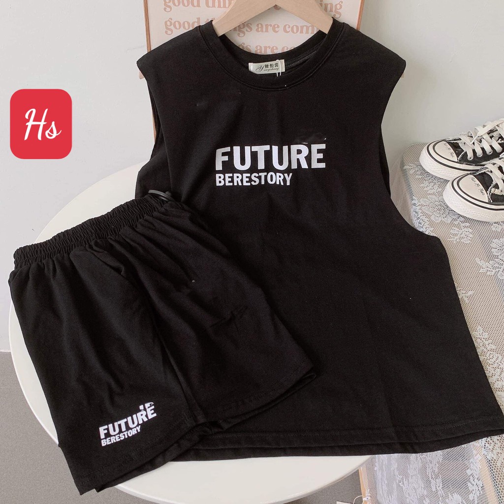 💃 Bộ Áo 3 Lỗ Quần Đùi FUTURE Set Quần Áo Cộc Tay Dáng Rộng 3 Màu