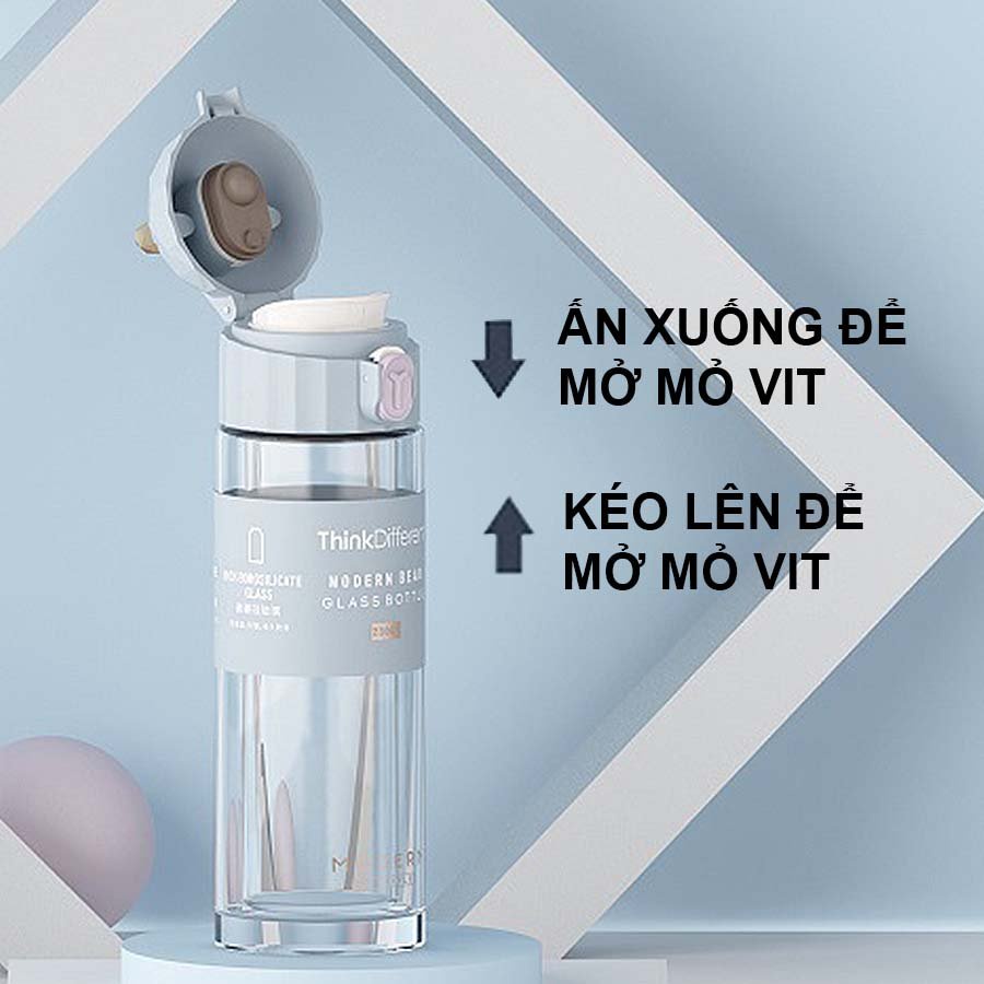 Bình Đựng Nước 2 Lớp Cách Nhiệt  Nắp Gấu Sang Trọng 230 ML J-097