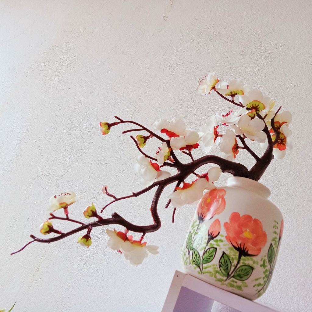 Lọ hoa decor, Bình hoa đào khoe săc,gốm sứ bát tràng cao cấp, trang trí nhà cửa, bàn làm việc,quà tặng nhân dịp