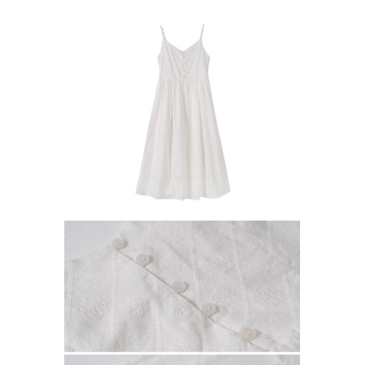 ĐẦM TRẮNG HAI DÂY STYLE NÀNG THƠ VINTAGE SIÊU XINH