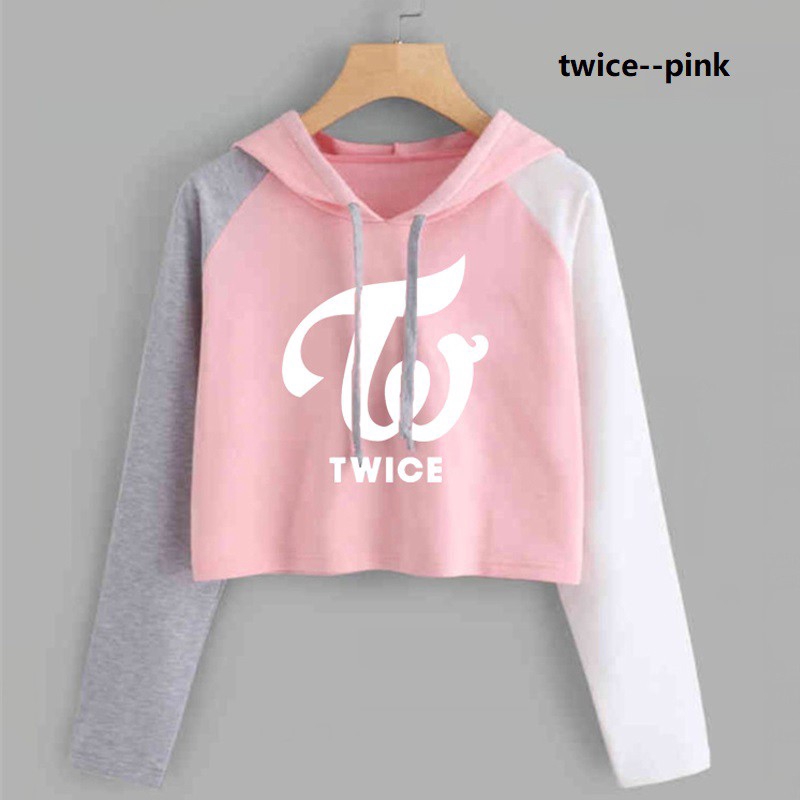 new wanna one monsta X seventeen twice Fashion Hoodie sweater woman Áo Croptop