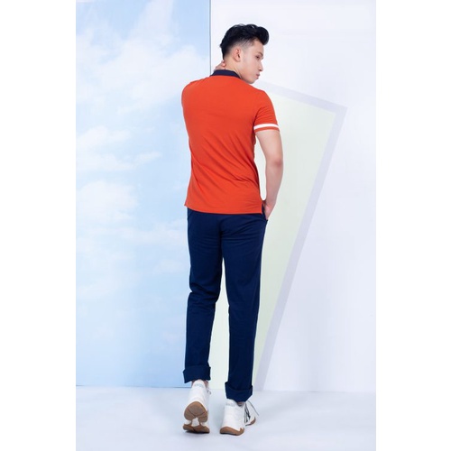 Áo Polo Nam Cổ Dệt Phối Màu Cam Cháy PL0S126 | BigBuy360 - bigbuy360.vn