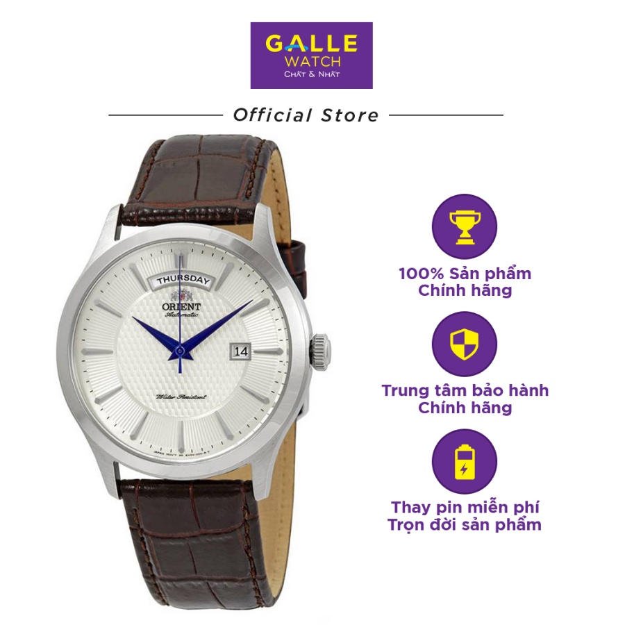 Đồng hồ cơ nam Orient FEV0V004SH mặt kính cứng chống va đập, chống nước 5 ATM, dây da thời trang cao cấp chính hãng