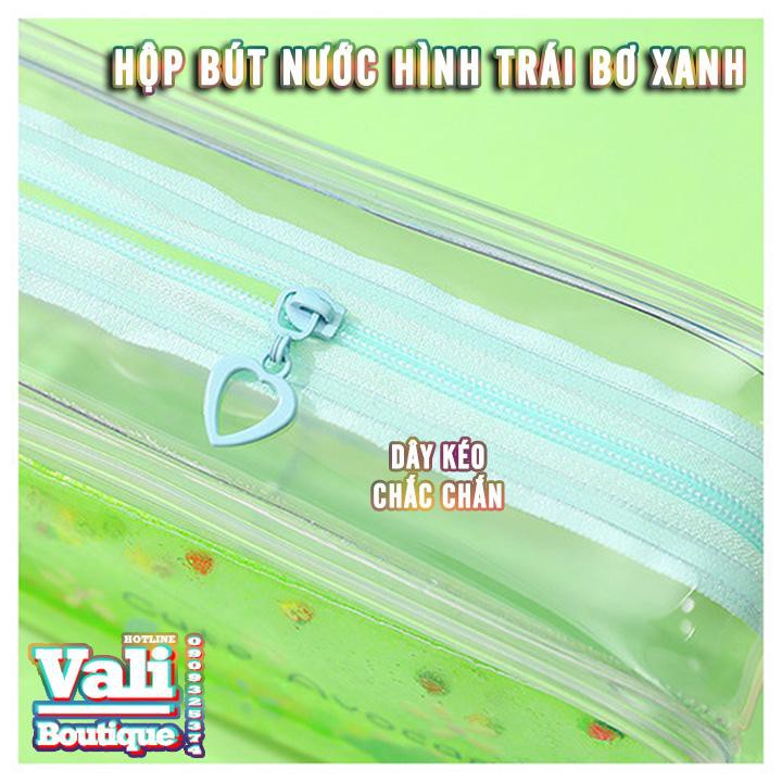 Mua Hộp bút tặng cây bút - Hộp bút nước trong suốt hình quả bơ - nhiều mẫu