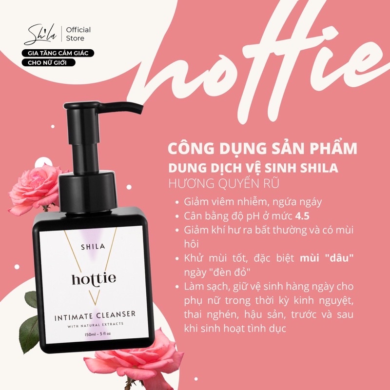 Dung dịch vệ sinh phụ nữ Shila hương quyến rũ 150ml (Shila Intimate Cleanser Hottie) - Azzin Store