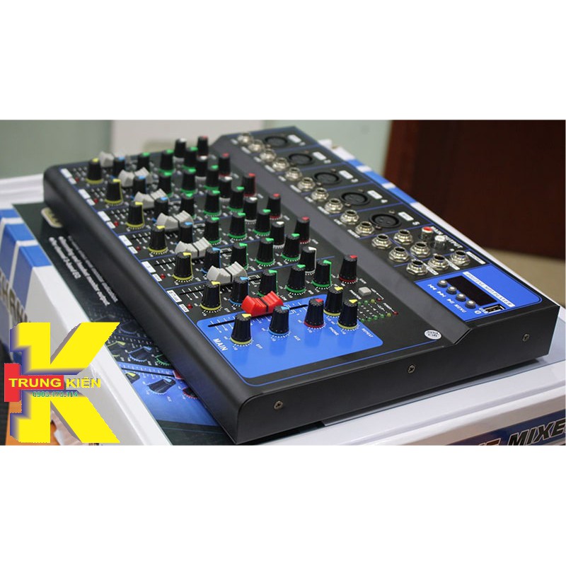 MIXER  F7 USB PHIÊN BẢN MỚI BLUETOOTH, KARAOKE GIA ĐÌNH, GHI ÂM, LIVESTREAM...