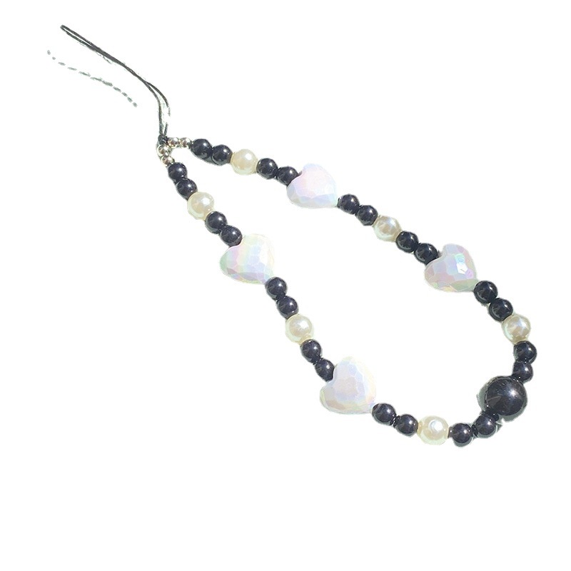 Dây Hạt Ngọc Trai Bằng Acrylic Mềm Chống Thất Lạc Gắn Điện Thoại Tiện Dụng