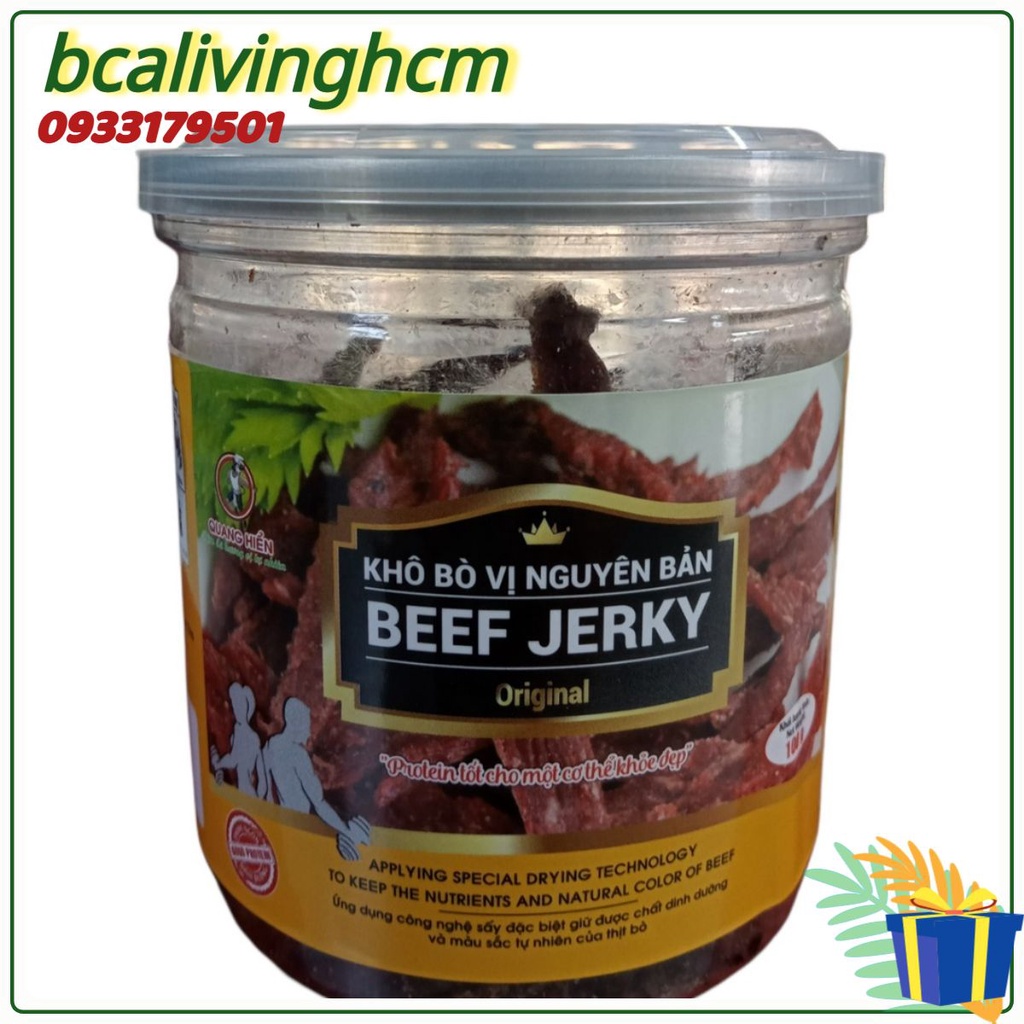 Đồ Ăn Vặt, Thịt Trâu Khô ,  Beef Jerky Khô Bò Nhiều Vị Quang Hiển