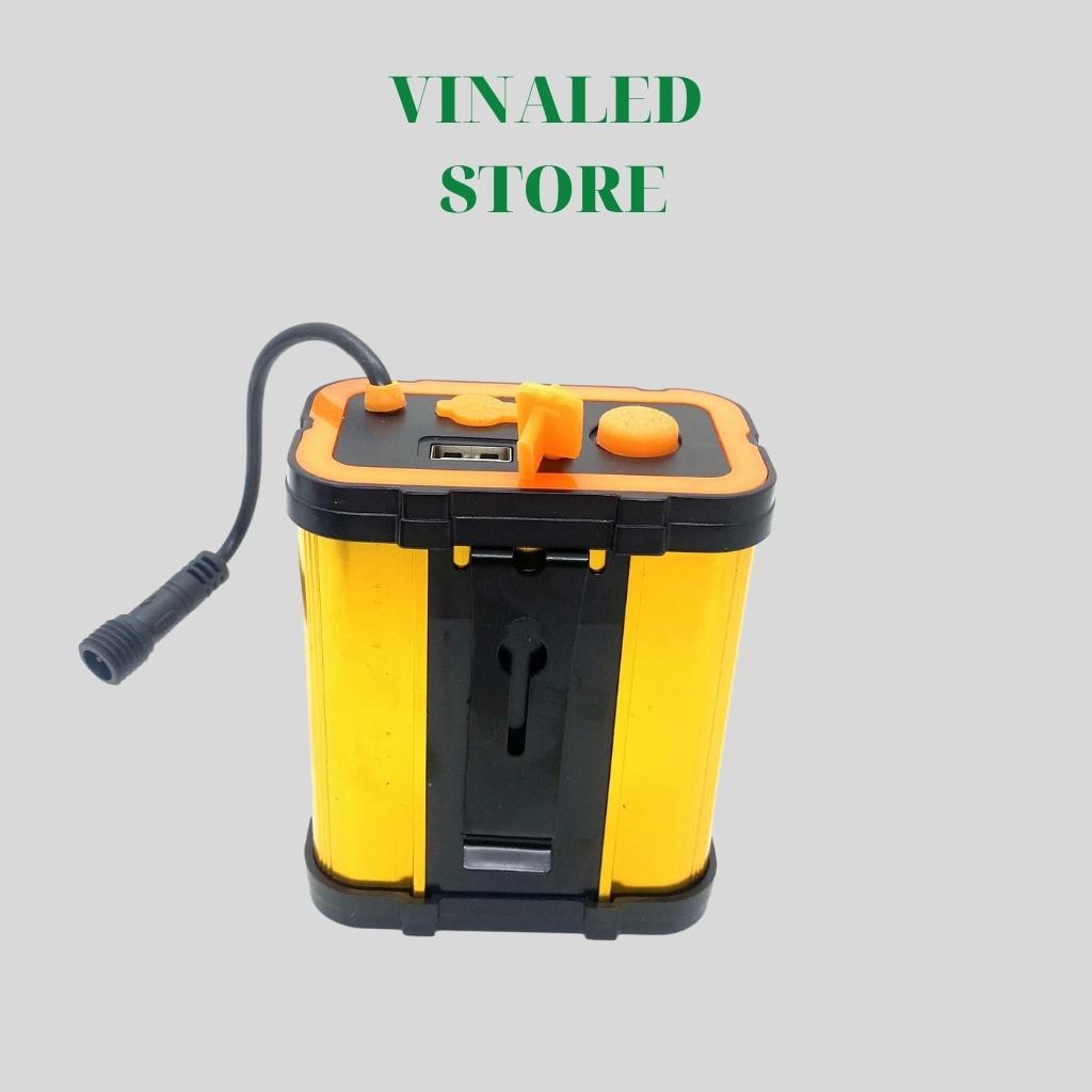 Đèn pin siêu sáng đèn đội đầu pin rời T6 công suất 300W pin khủng có cổng ra USB chóa đèn 10cm