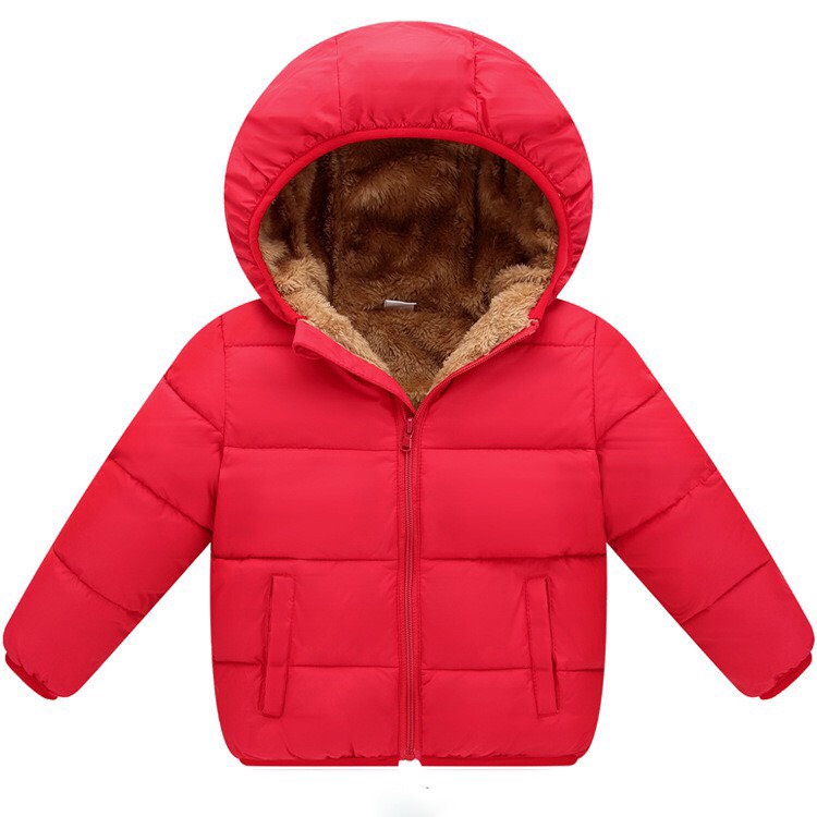 Áo phao lông cừu cựcdày dặn siêu ấm mùa đông cho bé trai gái 9-26kg