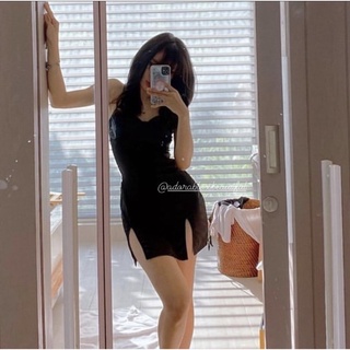 Đầm body hai dây phong cách sexy phong cách quyến rũ có ảnh thật hot trend 2022