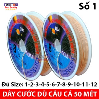 Dây Dù Câu Cá ID4 Dài 50 Mét - Đủ SIZE (buộc lăng xê) [DC - 2]