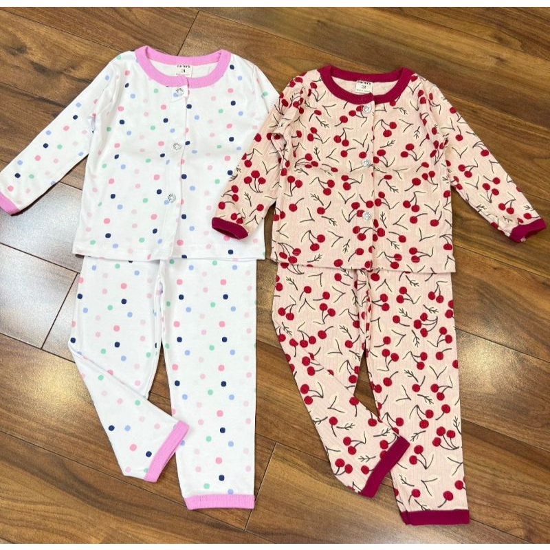 Bộ Dài Tay Pijama Cho Bé Cài Khuy Giữa Chất Cotton Xuất Nhật Mềm Mịn