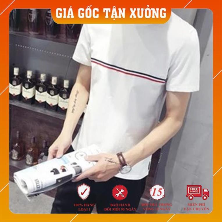 Áo Phông Nam Họa Tiết Kẻ Ngang 💟FREESHIP cho đơn 50k💟 Áo Thun Nam Họa Tiết Kẻ Ngang , Hàng Loại 1 | BigBuy360 - bigbuy360.vn