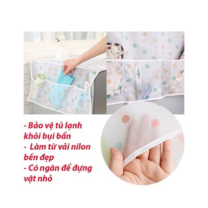 Tấm Phủ Tủ Lạnh Chống Thấm Nước, Chống Bụi Bẩn Có Túi Đựng Đồ Tiện Dụng 88225 Lavio Store
