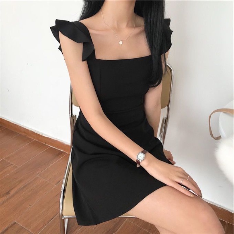 [ Mã 12FASHIONSALE1 giảm 10K đơn 50K ] Đầm Hai Dây Dáng Ôm Thời Trang Mùa Hè Hàn Quốc Quyến Rũ Dành Cho Nữ