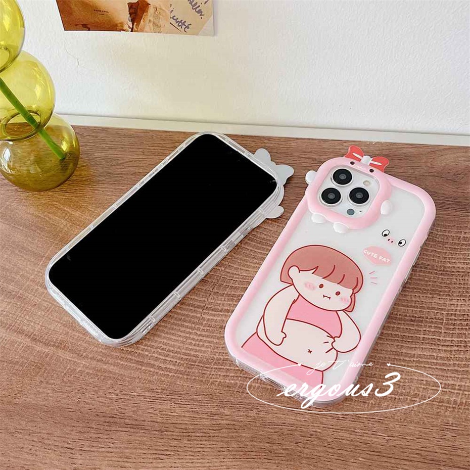 Ốp Điện Thoại Mềm Hình Cô Gái Màu Hồng Cho iPhone 14 13 12 11 Pro Max SE2020 X XR Xs Max 7 8 6 6s Plus