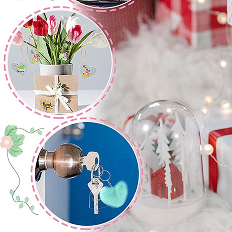 Set 126 Mặt Dây Chuyền Chất Liệu Da Acrylic Trong Suốt DIY