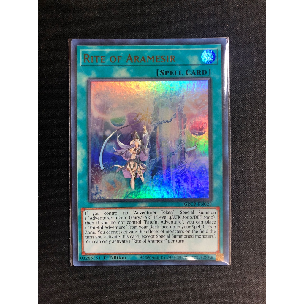 Rite of Aramesir – GRCR-EN025 – Ultra Rare – Thẻ bài Yu-Gi-Oh! Tiếng Anh TCG