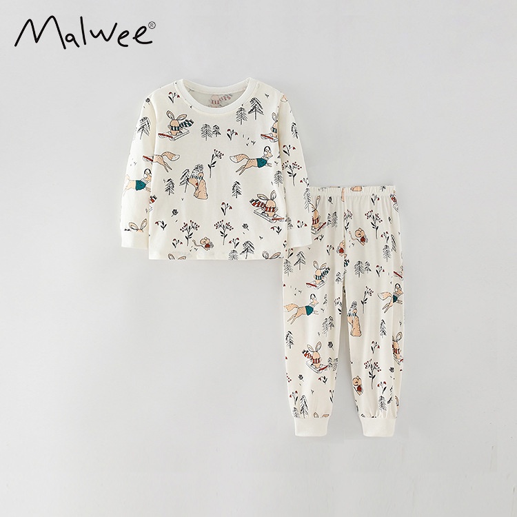 TH101 Bộ đồ cotton dài tay cho bé gái của Malwee