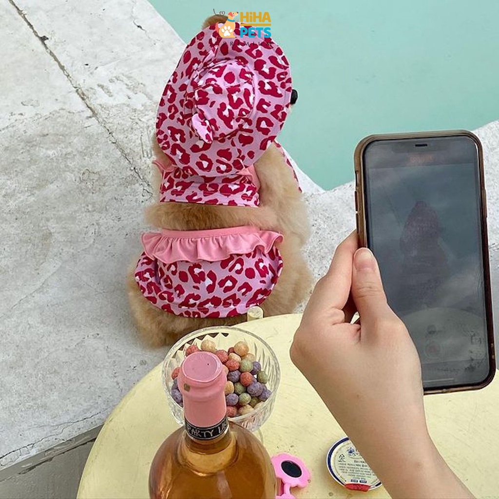 Áo Bơi Cho Chó Mèo Có Nón Quần Áo Bơi Cho Thú Cưng Hàn Quốc Thời Trang Cao Cấp Hiha Pets.