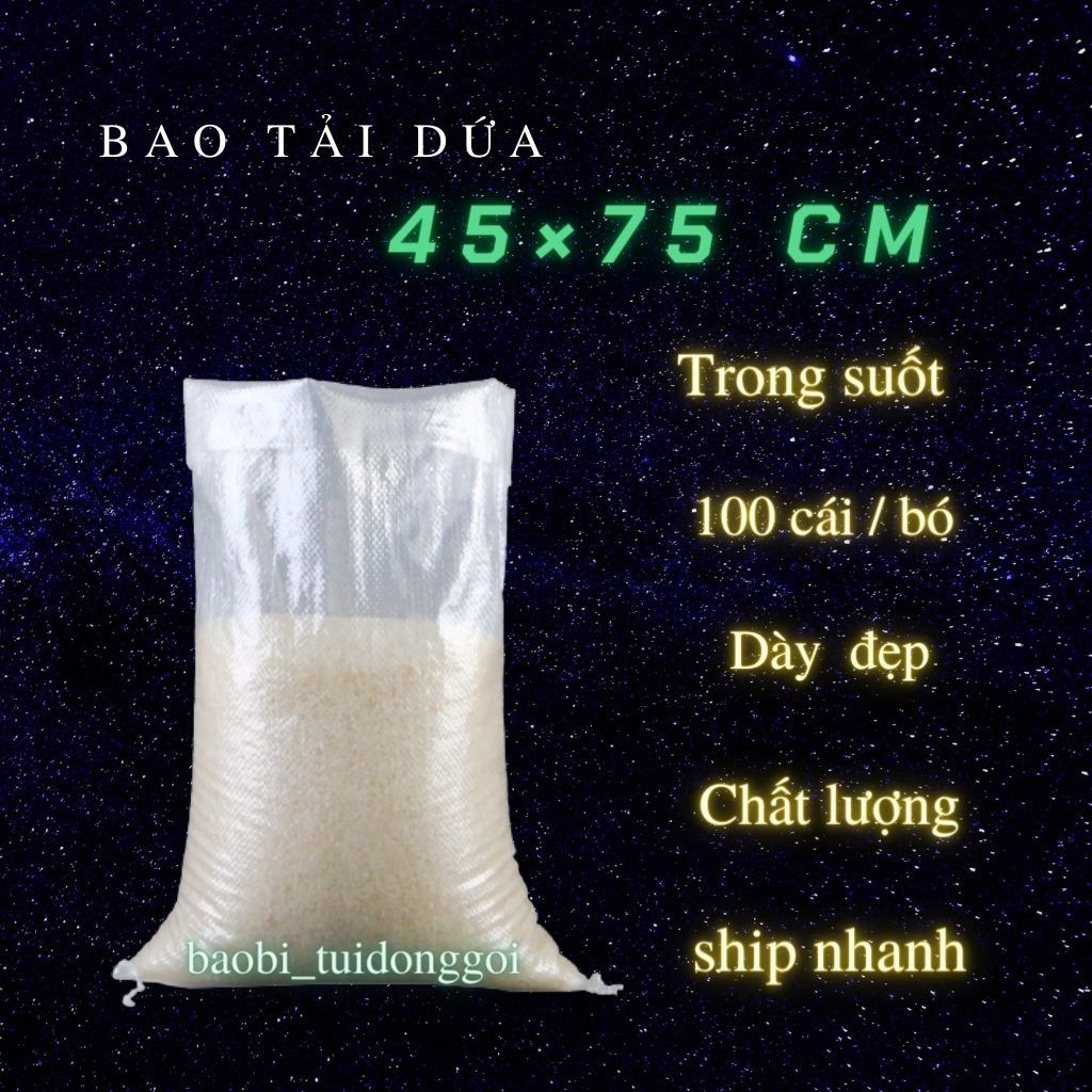 Bao tải dứa / Bao đựng gạo 25kg trong suốt