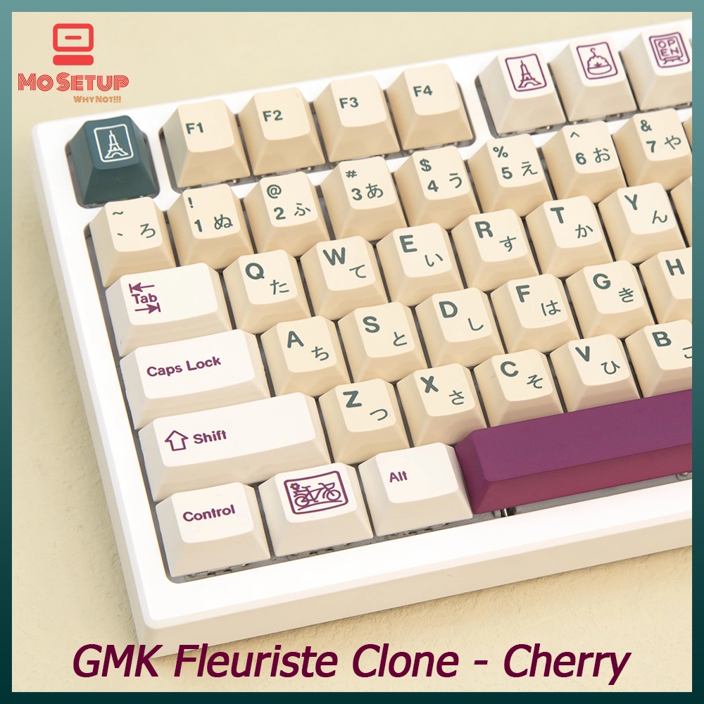 Keycap bàn phím cơ_GMK Fleuriste Clone PBT Dyesub Cherry Profile_Dành cho các layout.