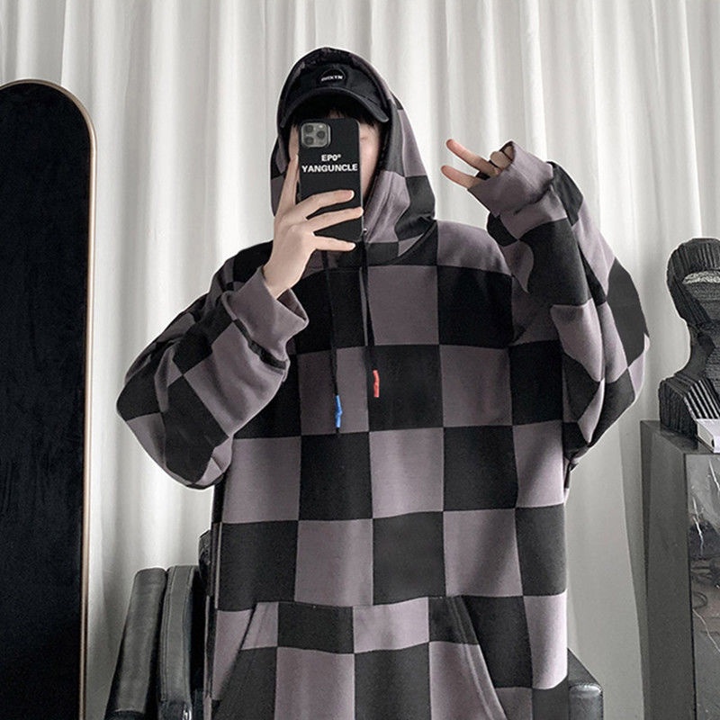 Áo Khoác Hoodie Dáng Rộng In Họa Tiết Thời Trang Mùa Đông Cho Nam