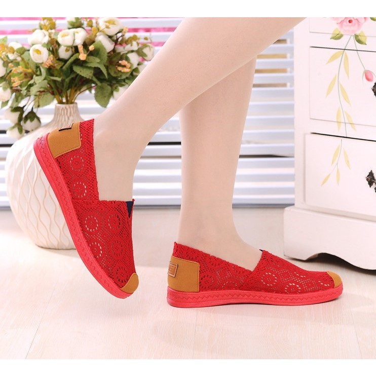 Giày slip on ren sang trọng - GTTG23, sieubuon_sieure