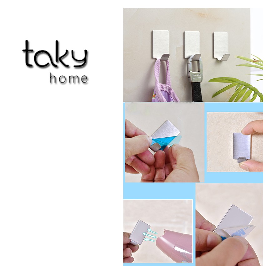 Móc Dán Tường Chịu Lực, Móc Inox, Móc Dính Tường Siêu Dính, Treo Đồ Đa Năng, Tiện Dụng Gia Đình, Taky Home 2002 | BigBuy360 - bigbuy360.vn