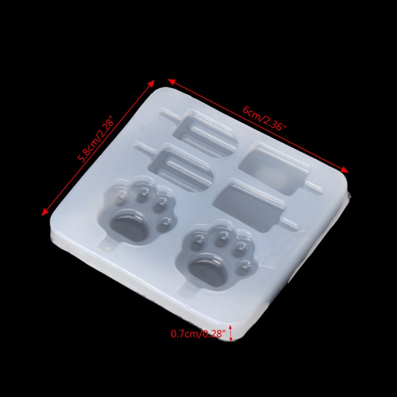RUN❤UV Resin Jewelry Silicone Mold Popsicle Ice cream Cat Claws Mold Jewelry Making