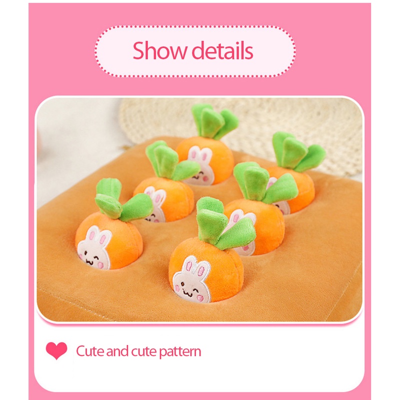 Cà Rốt / Dâu Tây / Cây Nấm Nhồi Bông Đồ Chơi Tương Tác Cho Bé