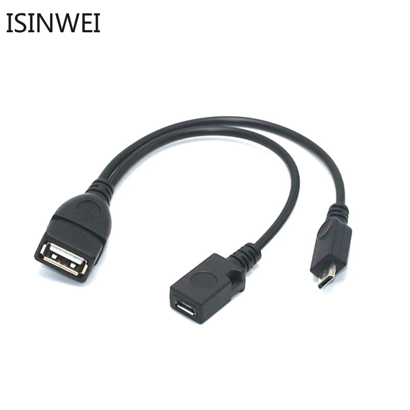 Cáp chia tách 2 trong 1 OTG Micro USB chữ Y sang Micro 5 Pin