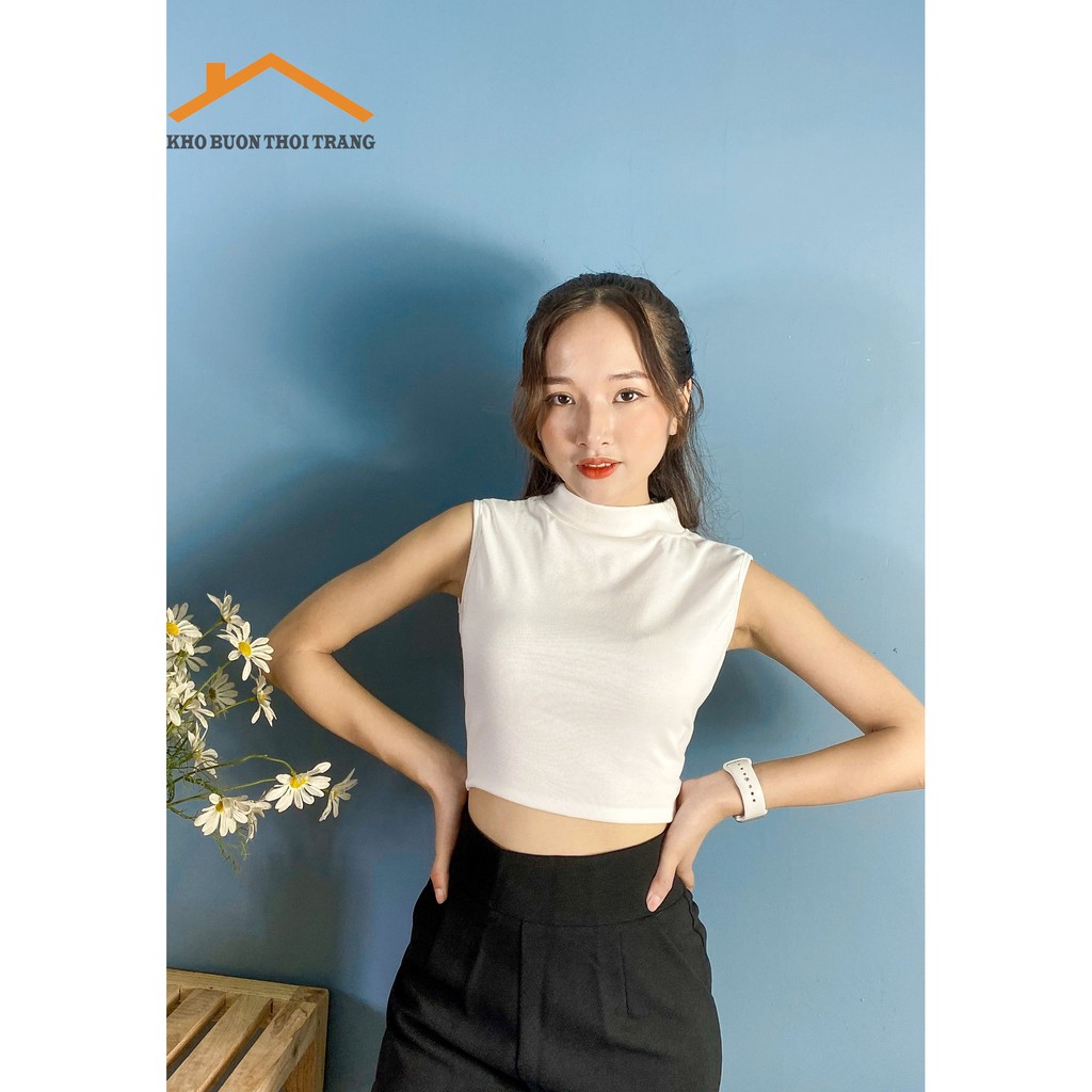 [Mã FAMAYWA giảm 10K đơn 50K] Áo ba lỗ cổ cao form croptop cho nàng cá tính | BigBuy360 - bigbuy360.vn