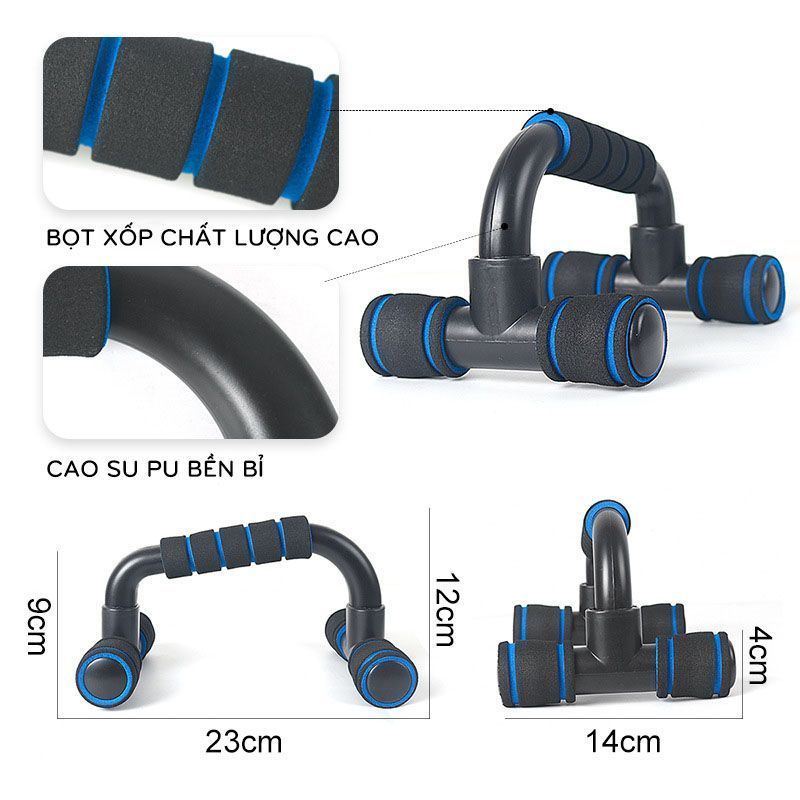 Dụng Cụ Tập Hít Đất Chống Đẩy Chân Thẳng Tập Ngực Vai Bụng Push Up, Dụng cụ chống đẩy tập gym tại nhà chữ U