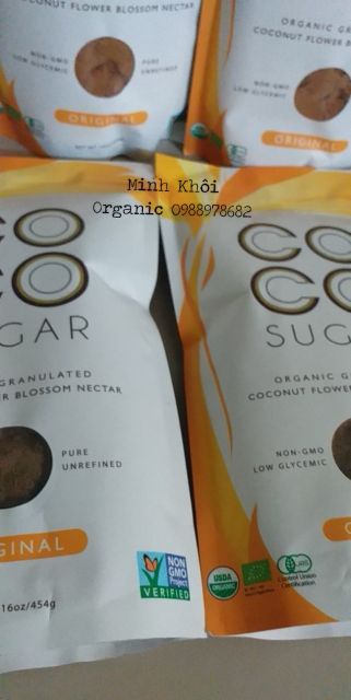 Đường Dừa Hữu Cơ - Đường mật hoa dừa hữu cơ Organic Coco Sugar  454 gr