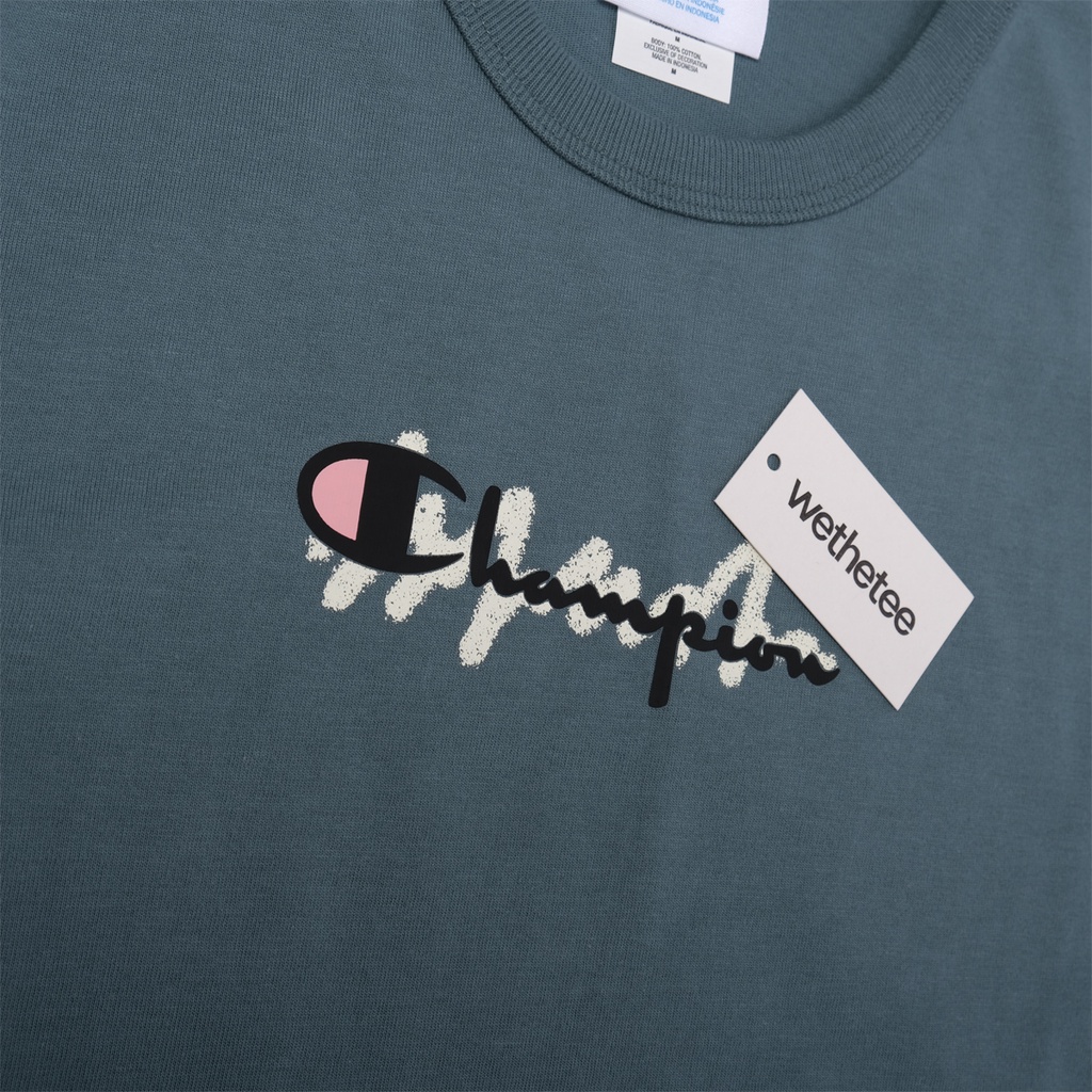 Áo Champion Heritage Airbrush Logo, Carefree Teal