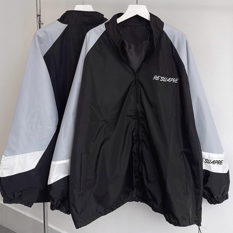 Áo khoác dù 2 lớp in chữ RE’SUAPRE 🖤 FREESHIP 🖤 Áo khoác gió nam nữ unisex form rộng