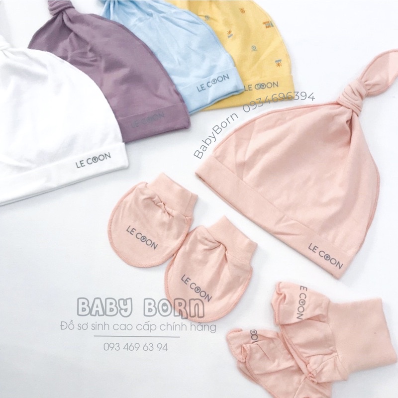 Le coon - Set mũ, bao tay, bao chân 100% cotton