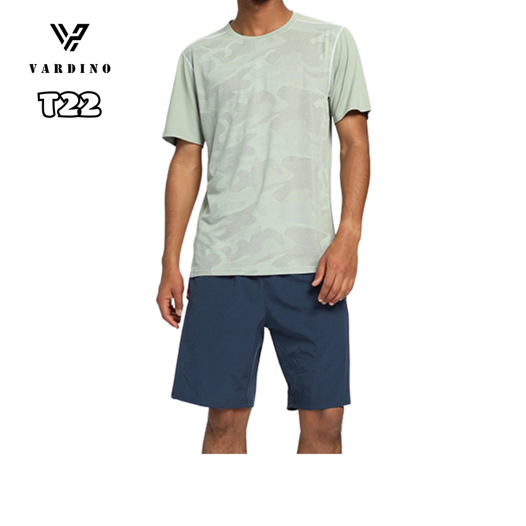 Áo thun nam cổ tròn Vardino họa tiết thể thao form regular fit cao cấp với cotton hút ẩm, thoáng khí và nhanh khô T20