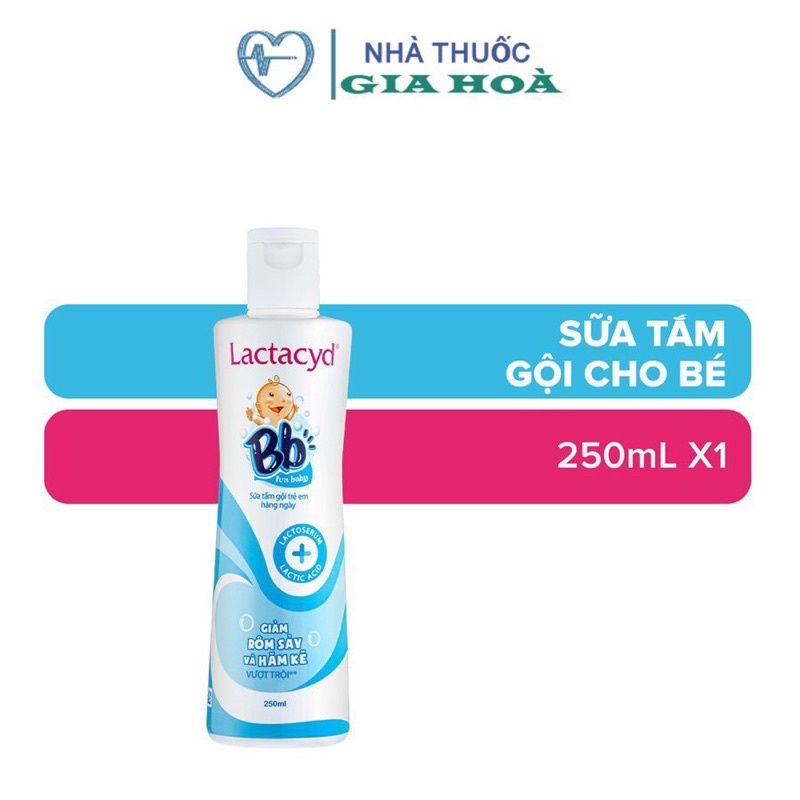 Sữa tắm gội trẻ em chống rôm sảy, hăm Lactacyd BB 250ml (An toàn cho trẻ sơ sinh và trẻ nhỏ)