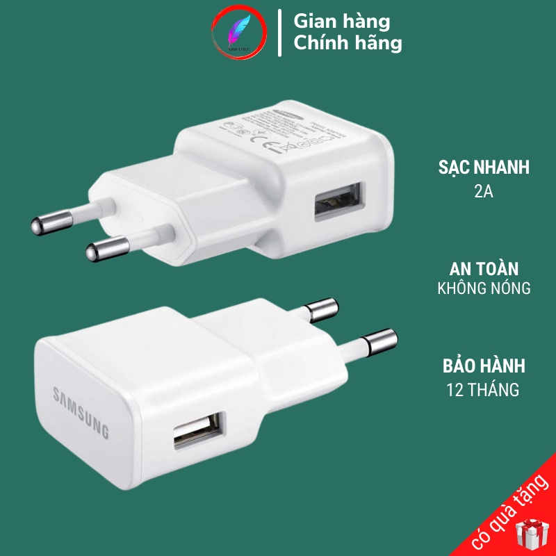 Củ Sạc Nhanh Samsung 2A Dùng Cho Các Dòng Máy Samsung Bảo Hành 12 Tháng