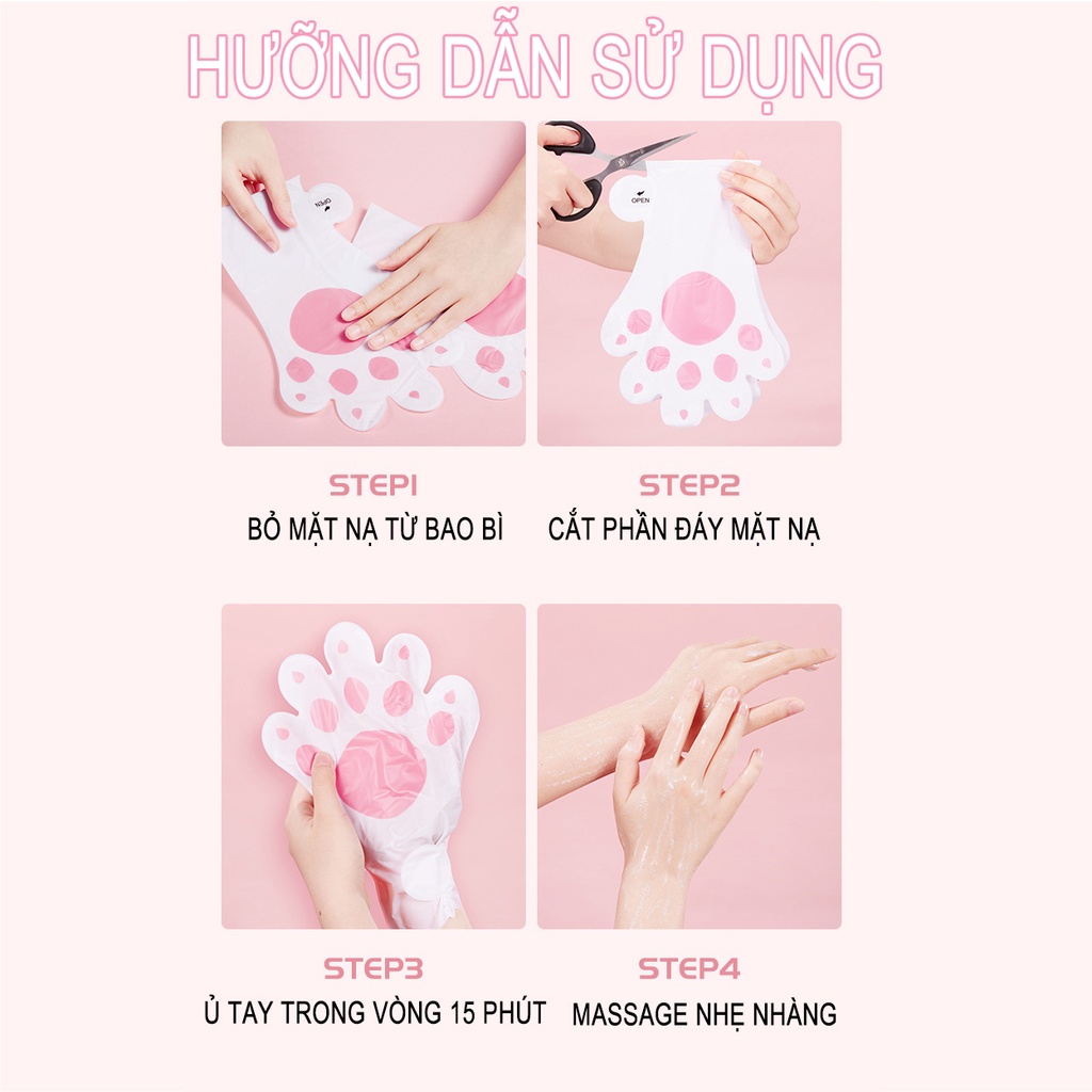 Mặt nạ ủ dưỡng da tay , mềm mại, giải quyết các vấn đề thô ráp, chai sần ở tay, bàn tay MOCCO Nội địa trung