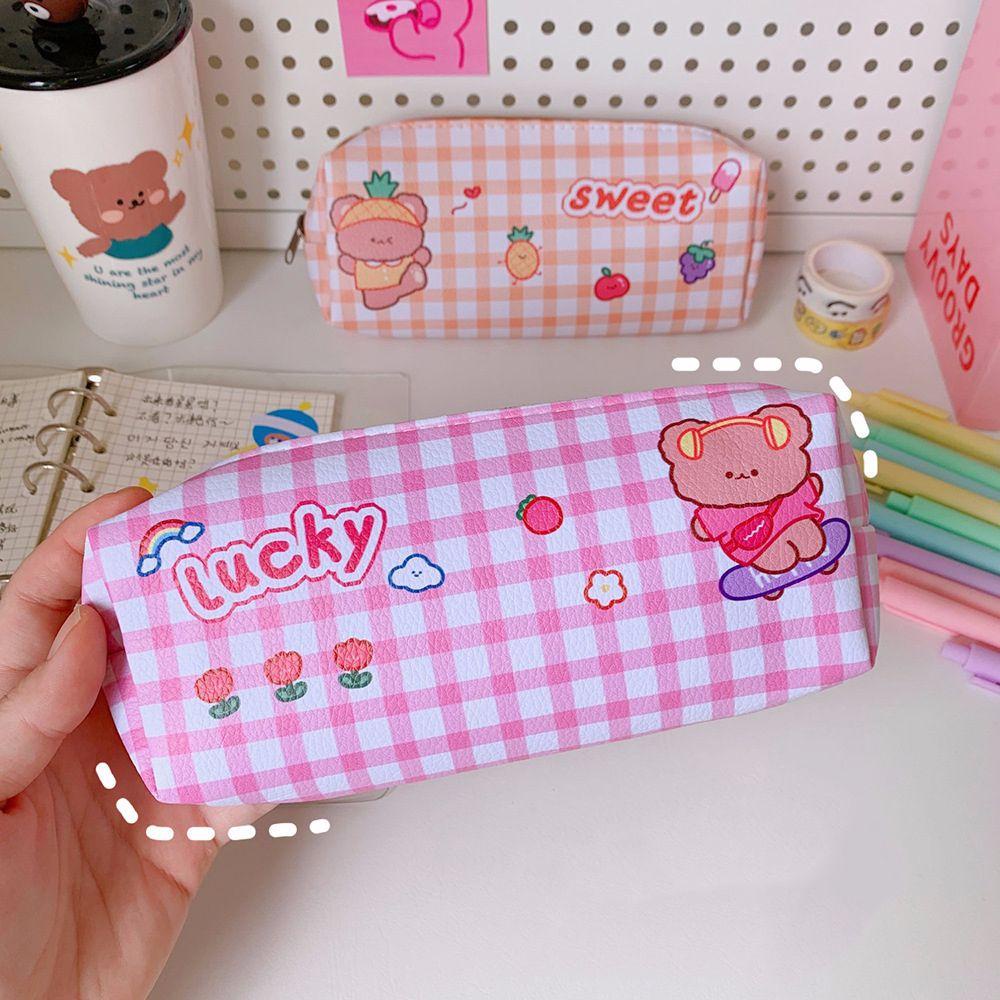 Túi Đựng Bút / Mỹ Phẩm Đa Năng Hình Gấu Hoạt Hình Xinh Xắn