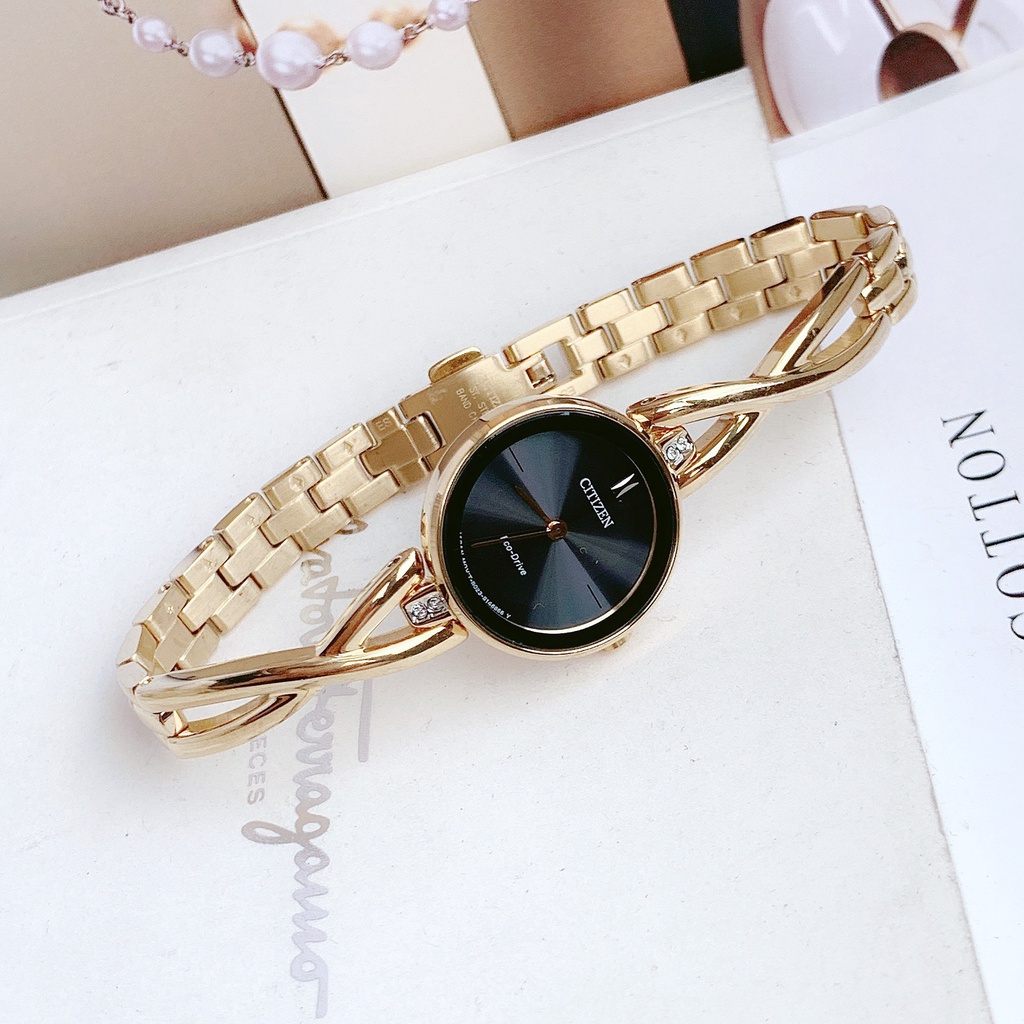 Đồng hồ nữ dây thép Citizen Eco drive EX1422 54E