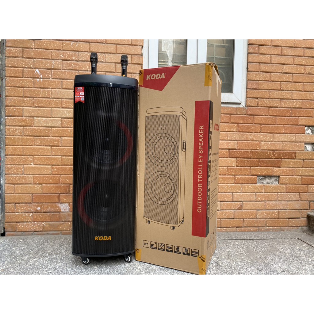 LOA KÉO KODA PARTY BOX 2120 FULL MÀU MỚI NHẤT 2021-VỚI 2 BASS 30CM, 2 MIC không dây...HÀNG CHÍNH HÃNG